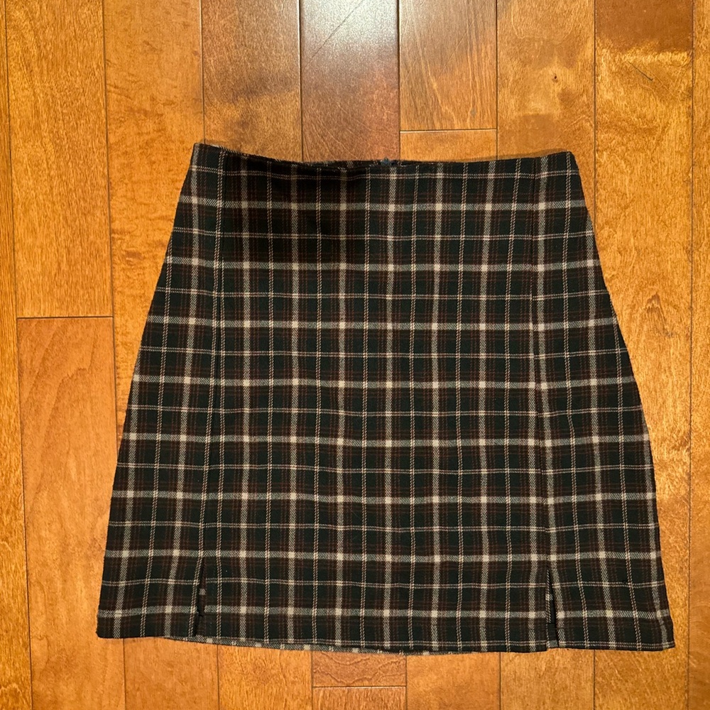 Plaid A-Line Skirt